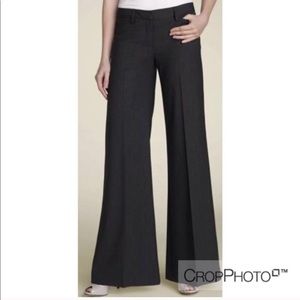 Drag grey wool blend theory wide leg pants